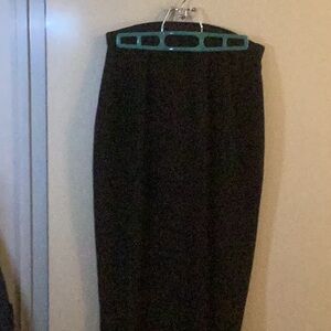 Long black pencil skirt